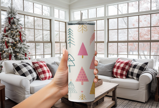 Pink Christmas 20oz Tumbler