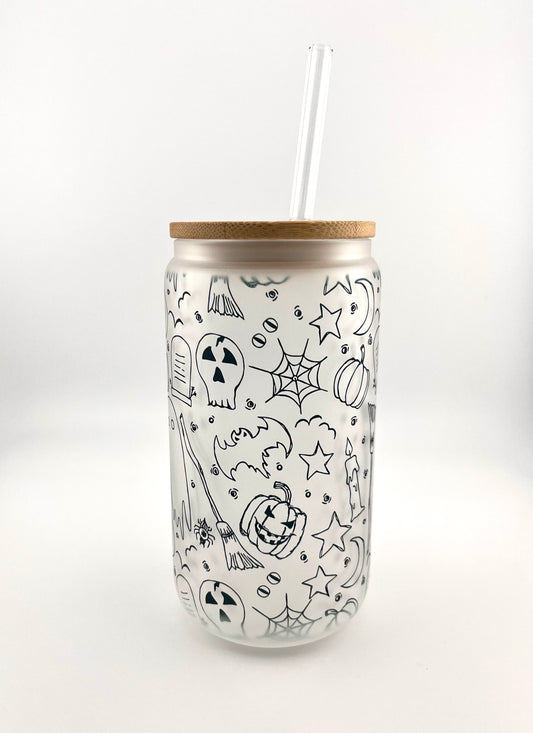 Halloween Ice Coffee Glass