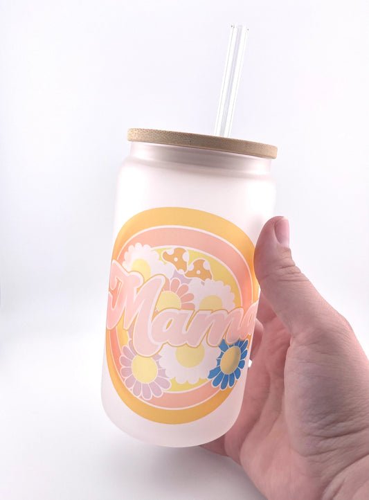 16oz Mama Can Ice Coffee Glass