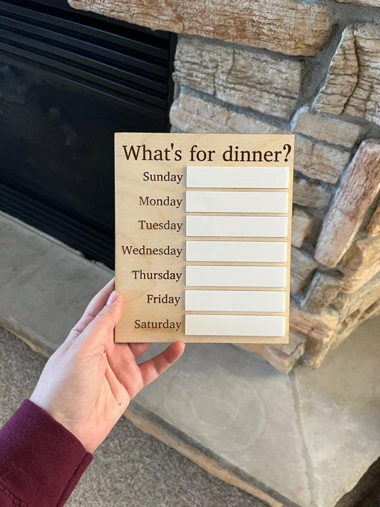 What's for Dinner Weekly Meal Planner